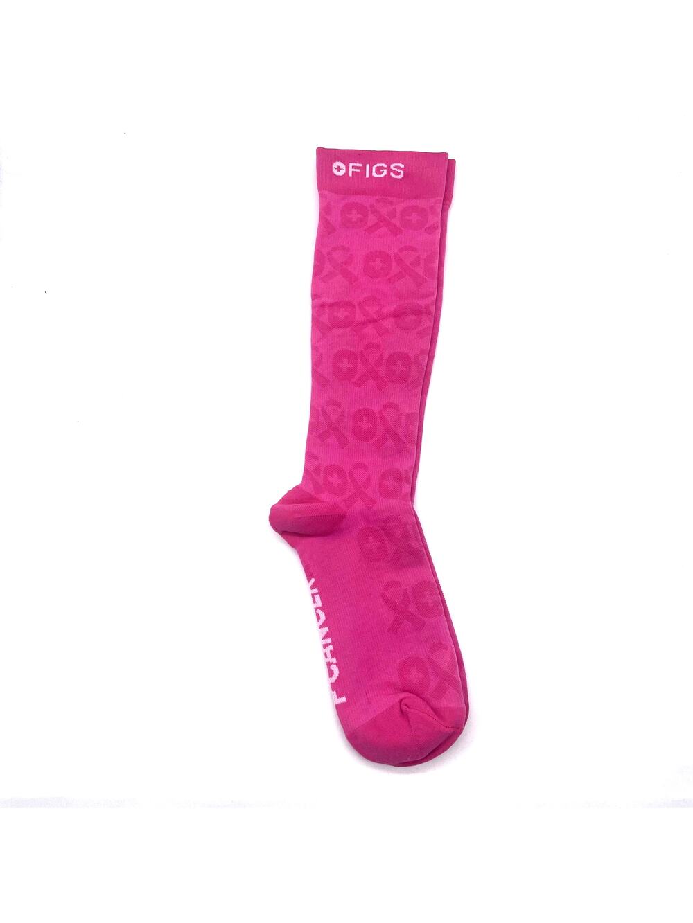 1 Pair FIGS Compression Pink Socks Size L